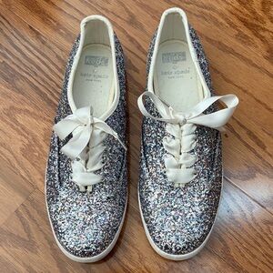 Kate Spade Multicolor Glitter Sneakers with White Laces